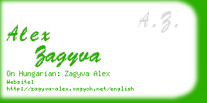 alex zagyva business card